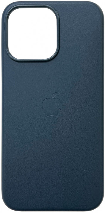 Чохол Leather Case with MagSafe для iPhone 15 Pro Max Indigo Blue