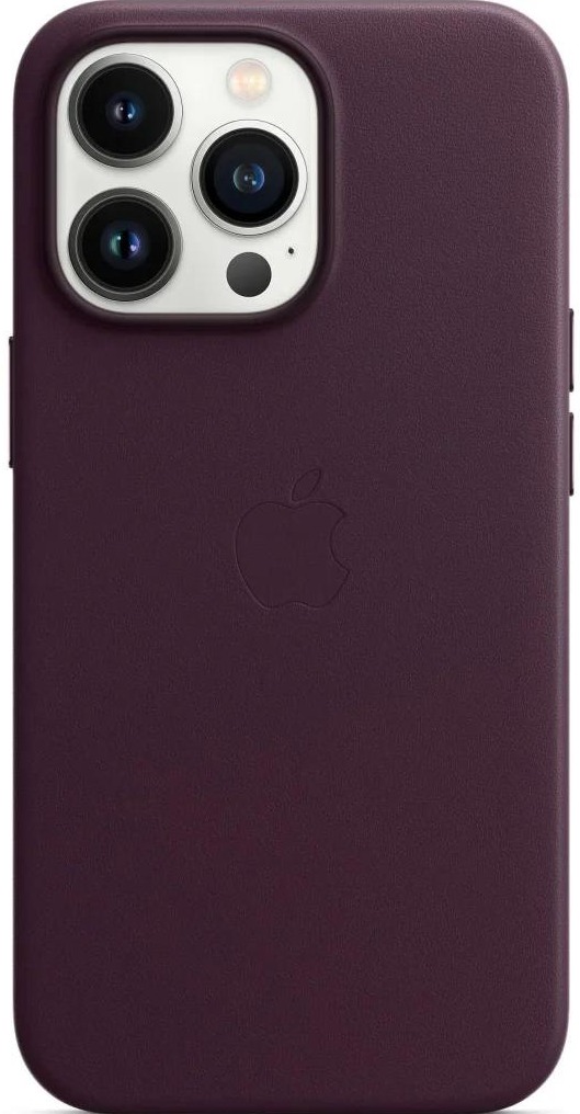 Чохол Leather Case with MagSafe для iPhone 13 Pro Max Dark Cherry