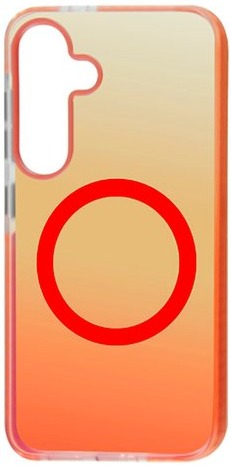 Чохол FIBRA Shock-Proof case with MagSafe Samsung S25 Plus Orange