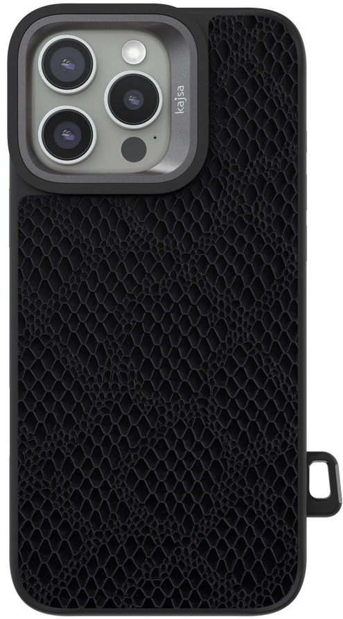 Чохол Kajsa Glamorous Collection Complex Lizard back case for iPhone 16 Pro Max Black