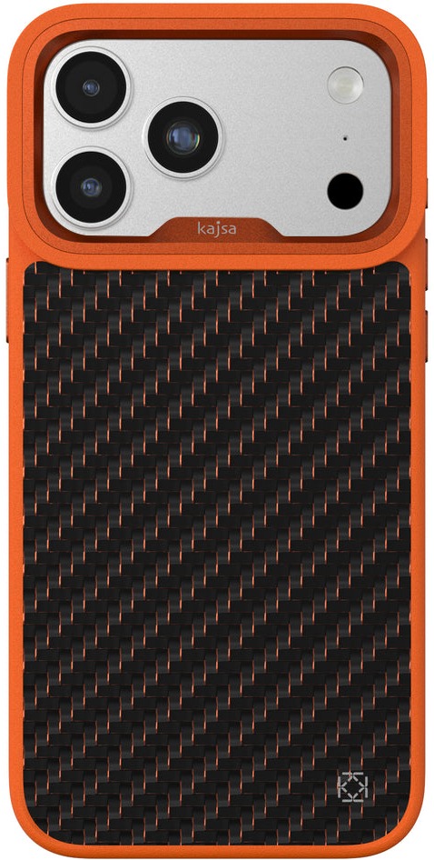 Чохол Kajsa Carbon Fiber Collcetion Case iPhone 17 Pro Orange