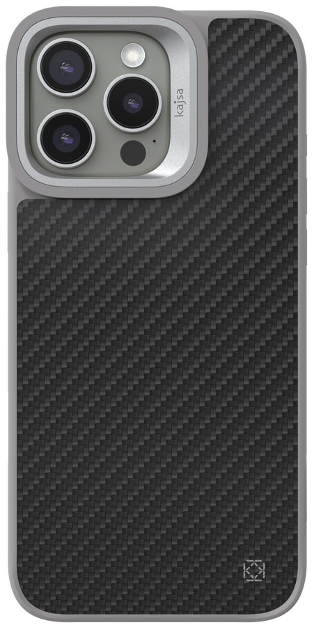 Чохол Kajsa Carbon Fiber Collcetion iPhone 16 Pro Max Dark Grey