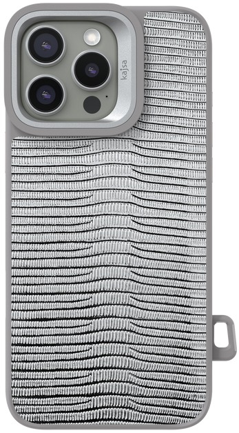 Чохол Kajsa Glamorous Collection Metallic Glossy Lizzar V.2 back case for iPhone 16 Pro Max Gray