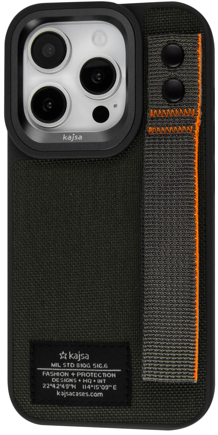Чохол Kajsa Military Collection Straps back case for iPhone 16 Pro Black