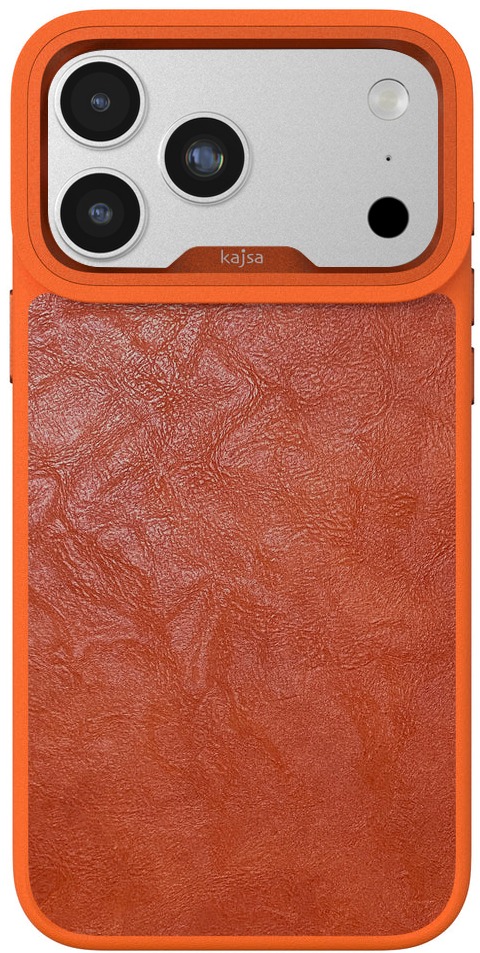 Чохол Kajsa Glamorous Collection Crazy Horse Case iPhone 17 Pro Orange